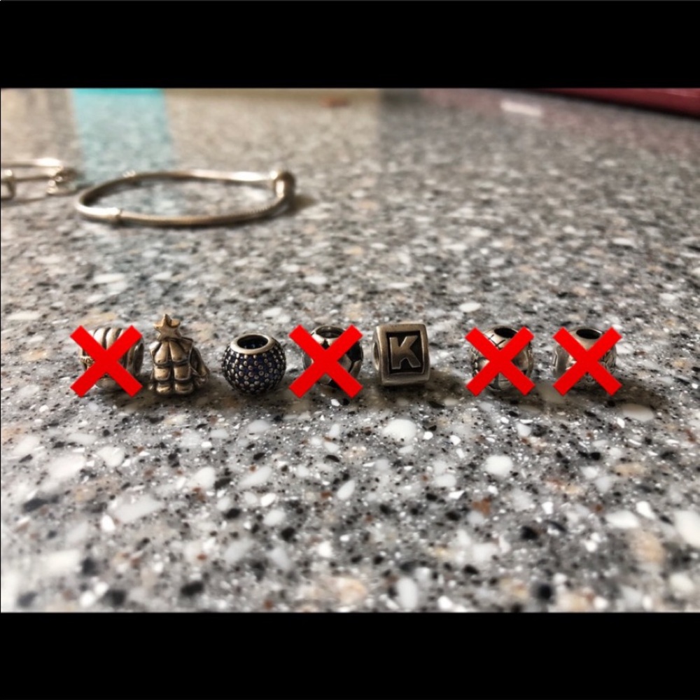 Multiple Pandora Bracelet Charms